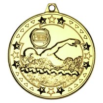 Swimming Tri Star Medal | Gold | 50mm