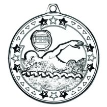 Swimming Tri Star Medal | Silver | 50mm