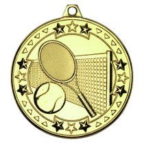 Tennis Tri Star Medal | Gold | 50mm