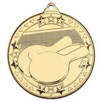 Table Tennis Tri Star Medal | Gold | 50mm