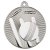 Cricket Two Colour Medal | Matt Silver & Silver | 50mm - MV06S