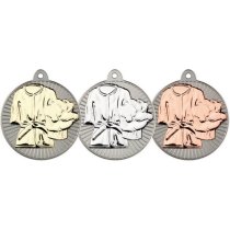 Martial Arts Two Colour Medal | Matt Silver & Bronze | 50mm