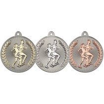 Running Two Colour Medal | Matt Silver & Bronze | 50mm