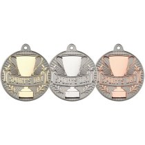 Sports Day Two Colour Medal | Matt Silver & Bronze | 50mm