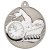 Swimming Two Colour Medal | Matt Silver & Silver | 50mm - MV28S