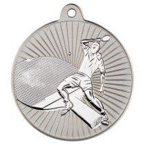 Table Tennis Two Colour Medal | Matt Silver & Silver | 50mm