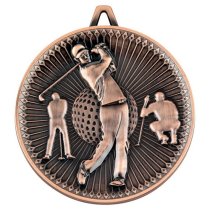 Golf Deluxe Medal | Bronze | 60mm