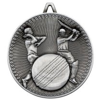 Cricket Deluxe Medal | Antique Silver | 60mm