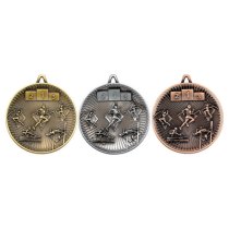 Athletics Deluxe Medal | Antique Silver | 60mm