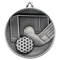 Hockey Deluxe Medal | Antique Silver | 60mm