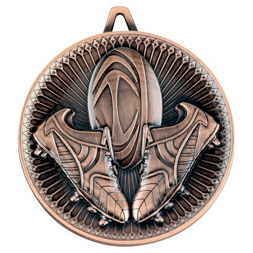 Rugby Deluxe Medal | Bronze | 60mm