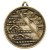 Swimming Deluxe Medal | Antique Gold | 60mm - DM09AG