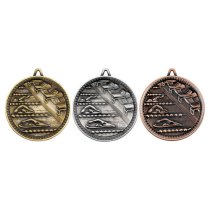 Swimming Deluxe Medal | Antique Gold | 60mm