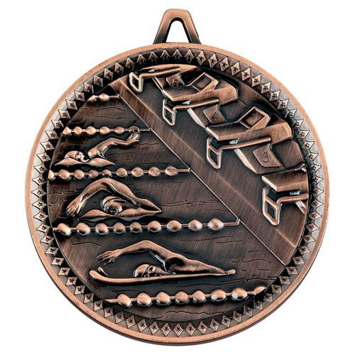 Swimming Deluxe Medal | Bronze | 60mm