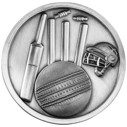 Cricket Medallion | Antique Silver | 70mm