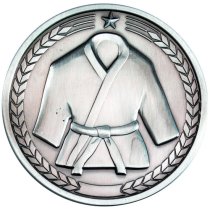 Martial Arts Medallion | Antique Silver | 70mm