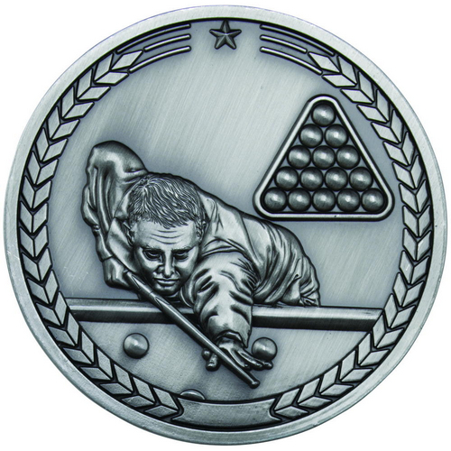 Pool/Snooker Medallion | Antique Silver | 70mm