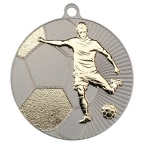 Football Two Colour Medal | Matt Silver & Gold | 70mm