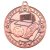 Football Tri Star Medal | Bronze | 50mm - M70BZ