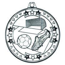 Football Tri Star Medal | Silver | 50mm