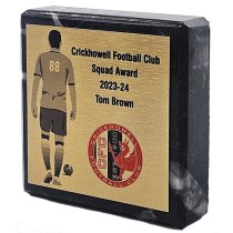 Tower Trophies Marble Football Squad Award | Always Team First | 75 x 75mm