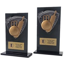 Jet Glass Shield Cricket Trophy | 140mm | G25