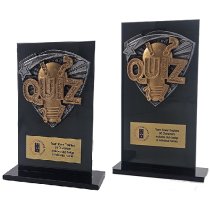 Jet Glass Shield Quiz Trophy | 160mm | G25