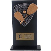 Jet Glass Shield Squash Trophy | 160mm | G25