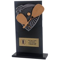 Jet Glass Shield Squash Trophy | 160mm | G25