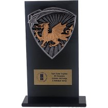 Jet Glass Shield Welsh Trophy | 160mm | G25