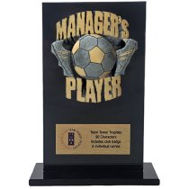 Jet Glass Euphoria Hero Managers Player Football Trophy | 140mm | G25