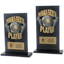 Jet Glass Euphoria Hero Managers Player Football Trophy | 140mm | G25