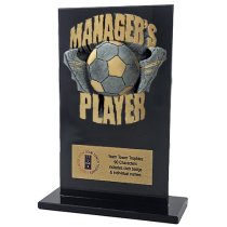 Jet Glass Euphoria Hero Managers Player Football Trophy | 140mm | G25