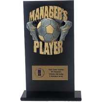 Jet Glass Euphoria Hero Managers Player Football Trophy | 160mm | G25