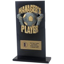 Jet Glass Euphoria Hero Managers Player Football Trophy | 160mm | G25