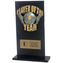 Jet Glass Euphoria Hero Player of the Year Football Trophy | 160mm | G25