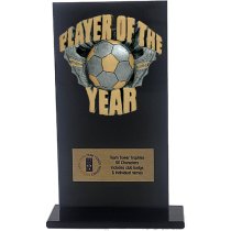 Jet Glass Euphoria Hero Player of the Year Football Trophy | 160mm | G25