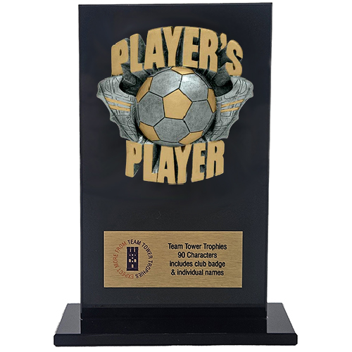 Jet Glass Euphoria Hero Players Player Football Trophy | 140mm | G25