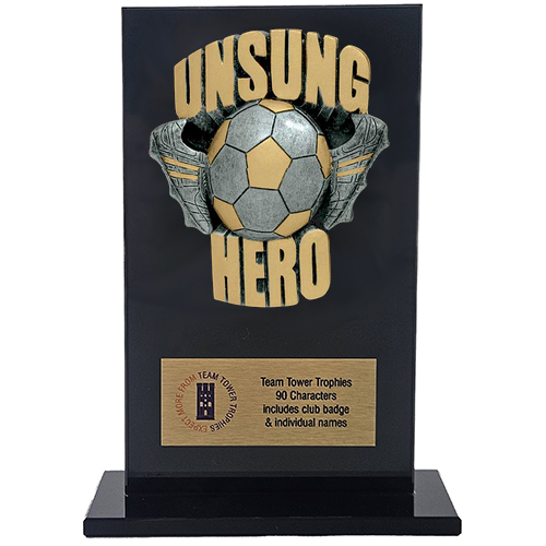 Jet Glass Euphoria Hero Unsung Hero Football Trophy | 140mm | G25