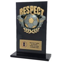 Jet Glass Euphoria Hero Respect Football Trophy | 140mm | G25