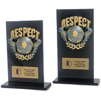 Jet Glass Euphoria Hero Respect Football Trophy | 160mm | G25