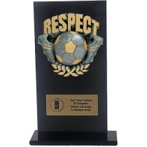 Jet Glass Euphoria Hero Respect Football Trophy | 160mm | G25