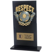 Jet Glass Euphoria Hero Respect Football Trophy | 160mm | G25