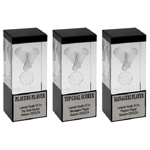 3D Crystal Football Awards Pack