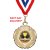 Sports Day Medal & Ribbon | Tudor Rose | Gold | 50mm | Unengraved - M519G.SD