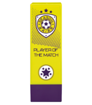 Prodigy Tower Player Of The Match Football Trophy | Season 24-25 | Yellow & Purple | 160mm | G23