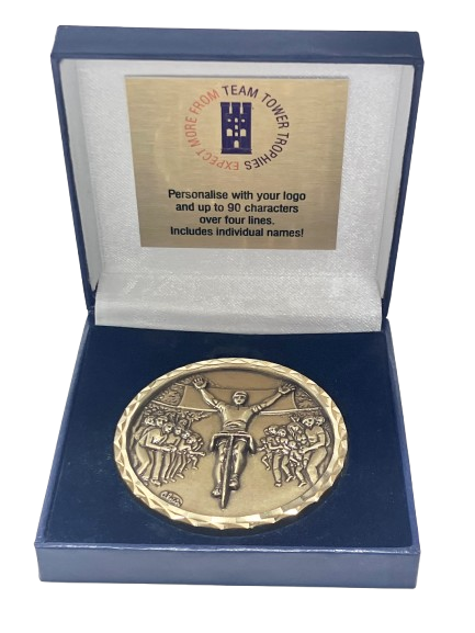 High Relief Brass Cycling Medal | 60mm | Boxed