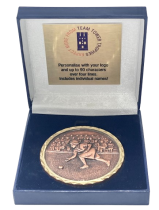 High Relief Brass Ladies Bowls Medal | 60mm | Boxed