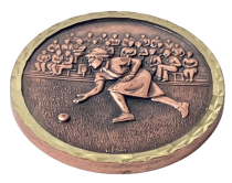 High Relief Brass Ladies Bowls Medal | 60mm | Boxed