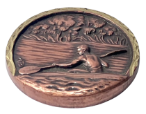 High Relief Brass Kayak Medal | 60mm | Boxed